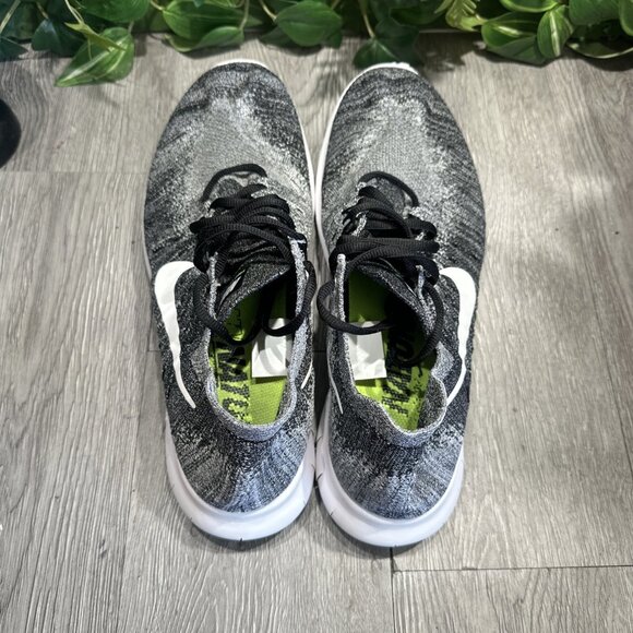 Nike Free RN Flyknit Running Shoes Black White Oreo 880843-003 Mens Size 13 main image 7
